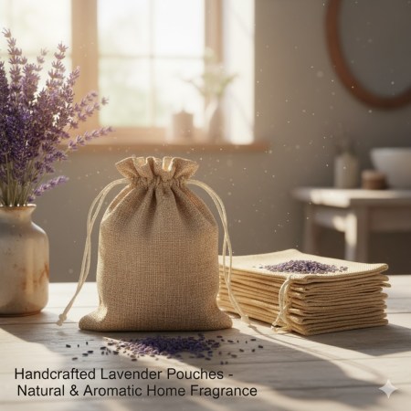 Πουγκί από λινάτσα 17x12.5cm για ρουστίκ συσκευασία δώρων και μπομπονιέρες.